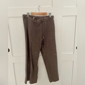 Free People Gray Textured Sweat Pants